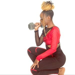 Black & Red fitness attire